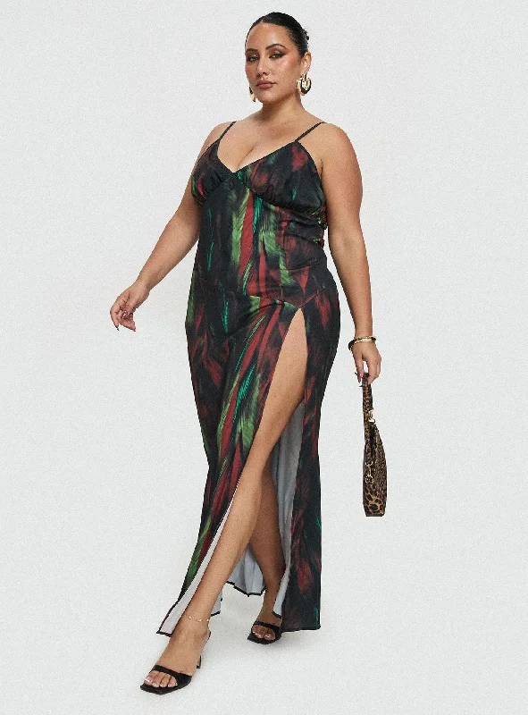 Birthday dresses with sustainable materials and innovative technology integration -Feather Maxi Dress Multi Curve Birthday dresses with sustainable materials and innovative technology integration -Feather Maxi Dress Multi Curve