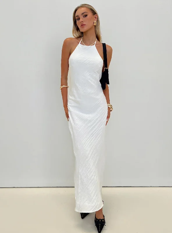Corset dresses with smart health monitoring features and wellness focus for health-conscious individuals -Just Peachy Maxi Dress White Corset dresses with smart health monitoring features and wellness focus for health-conscious individuals -Just Peachy Maxi Dress White