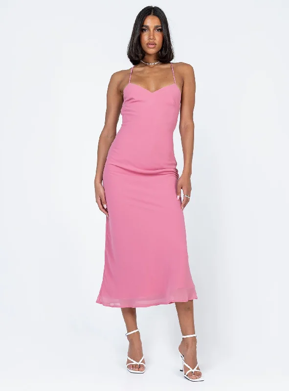 Party dresses for outdoor events -Trudy Maxi Dress Pink