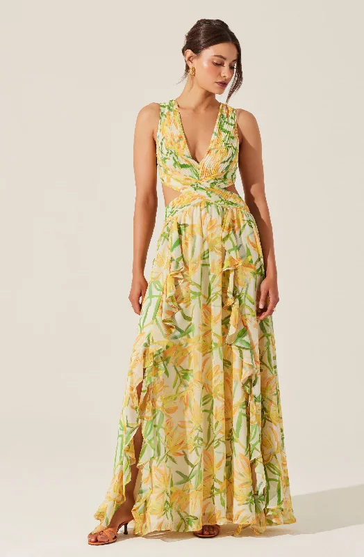 Yellow green floral