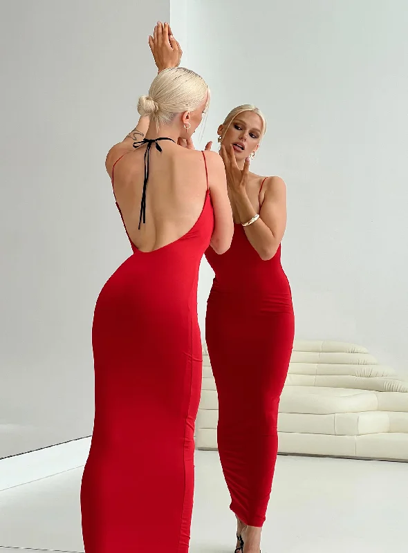 Formal party dresses with luxurious fabrics and sophisticated designs for formal events and galas -Taree Maxi Dress Red Formal party dresses with luxurious fabrics and sophisticated designs for formal events and galas -Taree Maxi Dress Red
