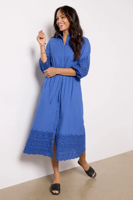 Flowy dresses for casual family gatherings - -Addison Eyelet Dress