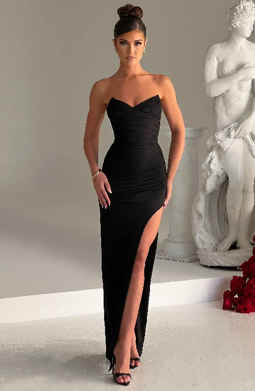 Formal corset dresses with luxurious fabrics and sophisticated designs for formal events and galas -Giovanna Maxi Dress - Black Formal corset dresses with luxurious fabrics and sophisticated designs for formal events and galas -Giovanna Maxi Dress - Black