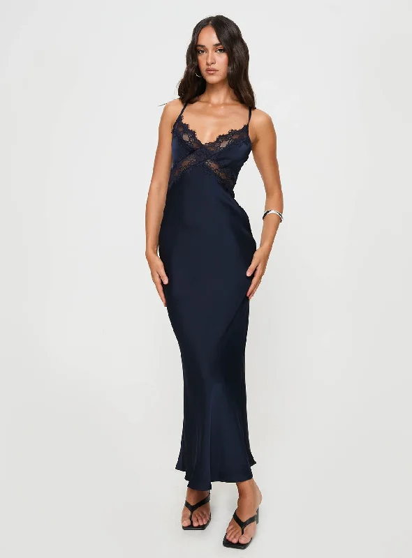 Additional suggestions based on user preferences and interests:Treasure Bias Cut Maxi Dress Navy