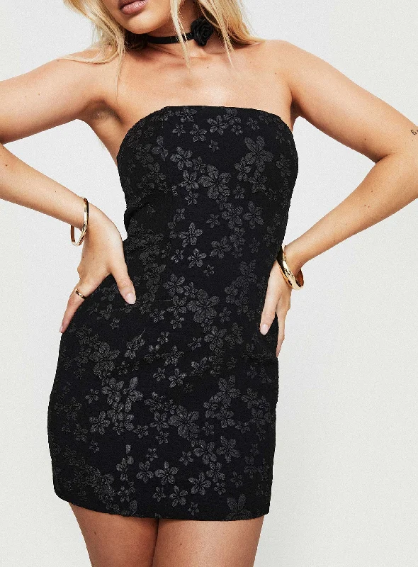 Formal party dresses for formal events with classic silhouettes and vintage-inspired accessories for a classic look -Anja Mini Dress Black Formal party dresses for formal events with classic silhouettes and vintage-inspired accessories for a classic look -Anja Mini Dress Black