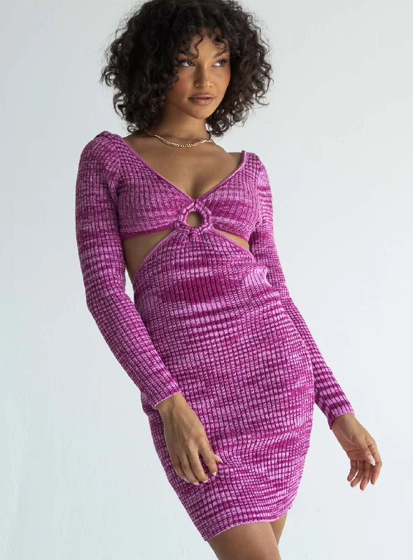 Corset dresses with metallic colors and sequins for formal parties and special occasions to dazzle and impress -Lucia Cut Out Mini Dress Purple Corset dresses with metallic colors and sequins for formal parties and special occasions to dazzle and impress -Lucia Cut Out Mini Dress Purple