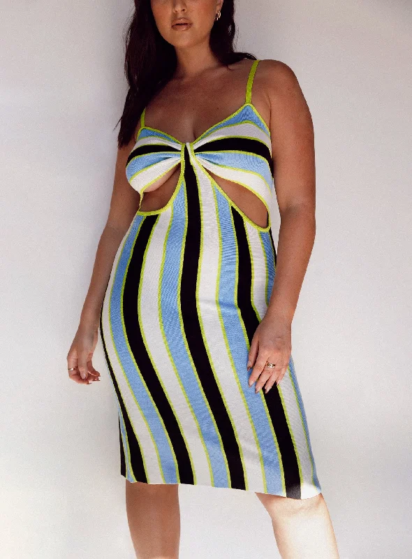 Formal corset dresses for formal events with luxurious fabrics -Parker Mini Dress Multi Stripe