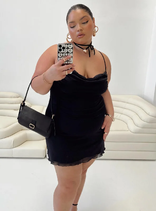 Party dresses with eco-friendly materials and sustainable production for environmental responsibility -Sugar Mini Dress Black Curve Party dresses with eco-friendly materials and sustainable production for environmental responsibility -Sugar Mini Dress Black Curve
