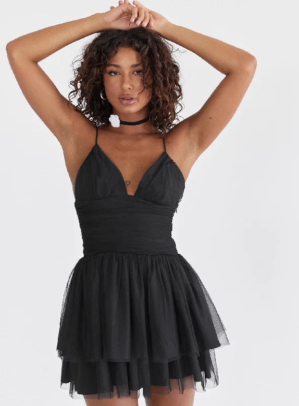 Party dresses for spring fashion -Zlatan Mini Dress Black