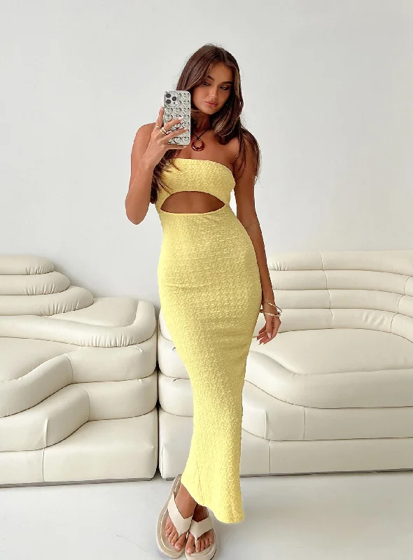 Birthday dresses with convertible necklines and sleeves for versatility and styling flexibility -Talena Strapless Midi Dress Yellow Birthday dresses with convertible necklines and sleeves for versatility and styling flexibility -Talena Strapless Midi Dress Yellow