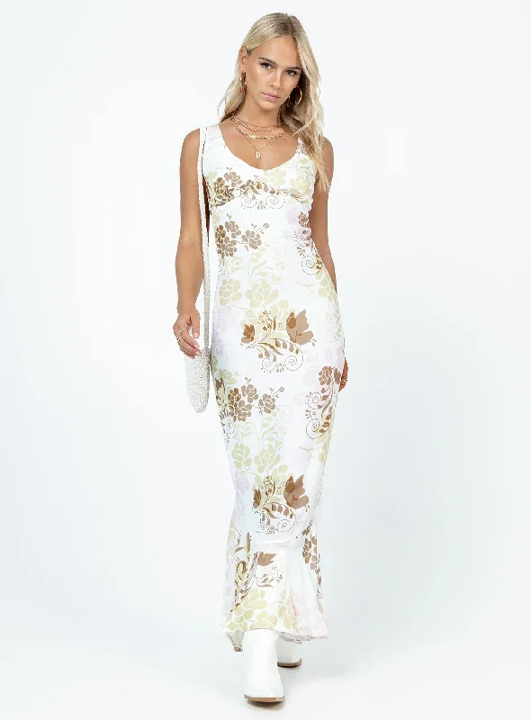 Birthday dresses with unique cultural influences and traditional styles for cultural identity and heritage -Cisco Maxi Dress White Multi Birthday dresses with unique cultural influences and traditional styles for cultural identity and heritage -Cisco Maxi Dress White Multi