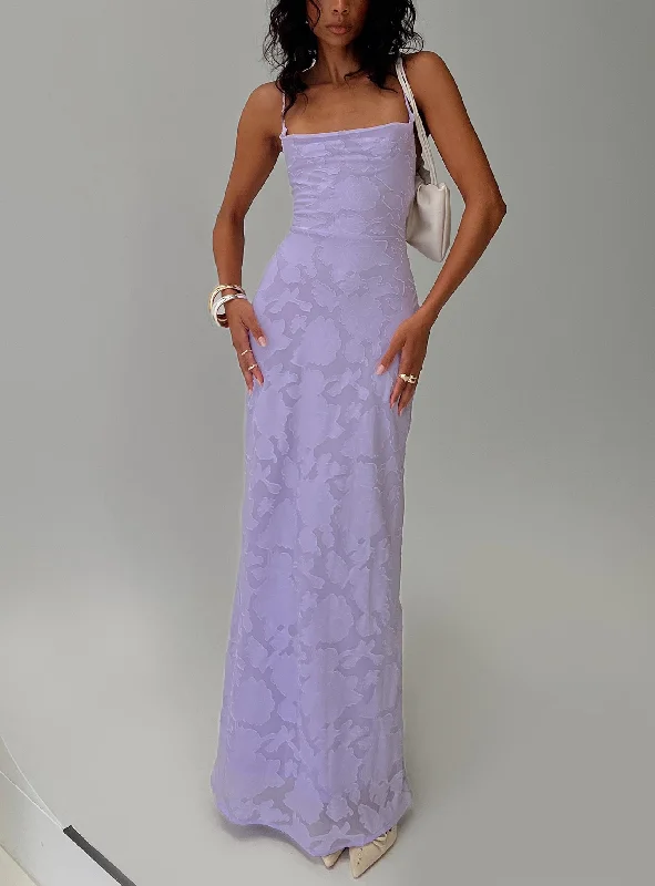 Formal dresses for formal events with trains -Celena Maxi Dress Lilac Burnout