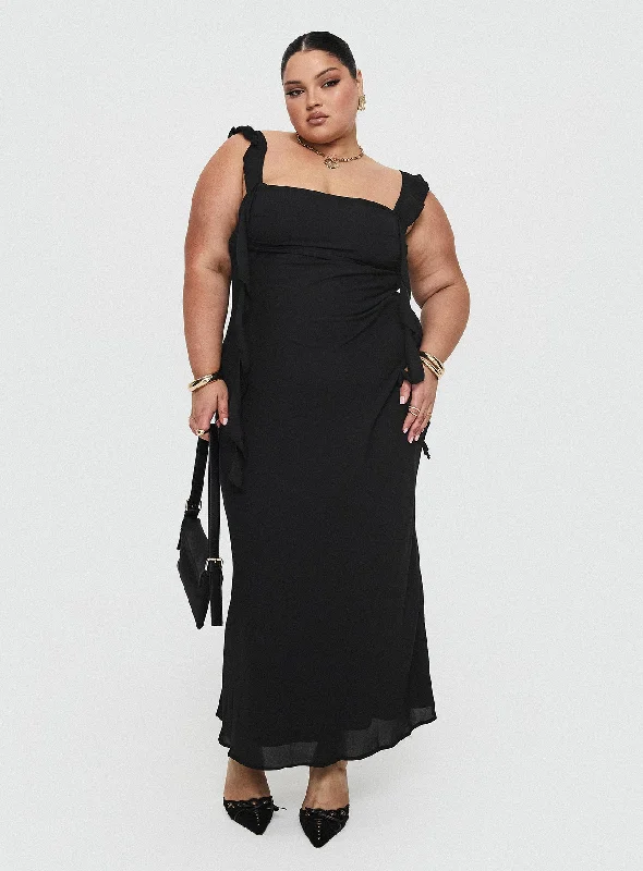 Birthday dresses for formal events with convertible sleeves and necklines for flexibility and style versatility -Lanai Maxi Dress Black Curve Birthday dresses for formal events with convertible sleeves and necklines for flexibility and style versatility -Lanai Maxi Dress Black Curve