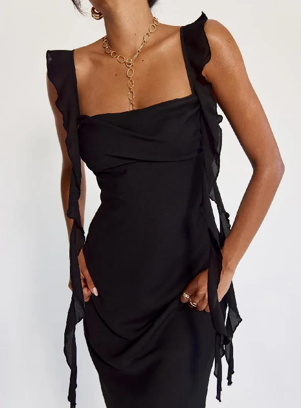 Formal dresses for formal events with smart technology integration -Lanai Maxi Dress Black Formal dresses for formal events with smart technology integration -Lanai Maxi Dress Black