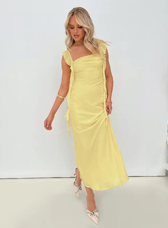 Formal birthday dresses with luxurious fabrics and sophisticated designs for formal events and galas -Lanai Maxi Dress Lemon Formal birthday dresses with luxurious fabrics and sophisticated designs for formal events and galas -Lanai Maxi Dress Lemon