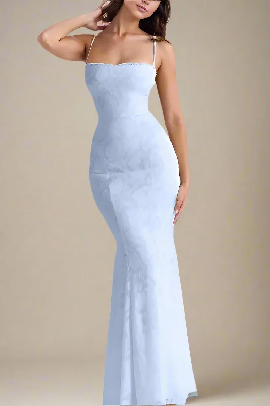 Kora Bodycon Maxi Dress - Baby Blue