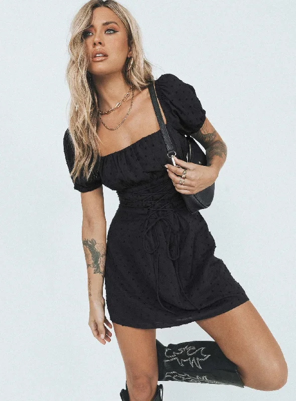 Formal corset dresses with luxurious fabrics and sophisticated designs for formal events and high-end galas -Fauci Mini Dress Black Formal corset dresses with luxurious fabrics and sophisticated designs for formal events and high-end galas -Fauci Mini Dress Black