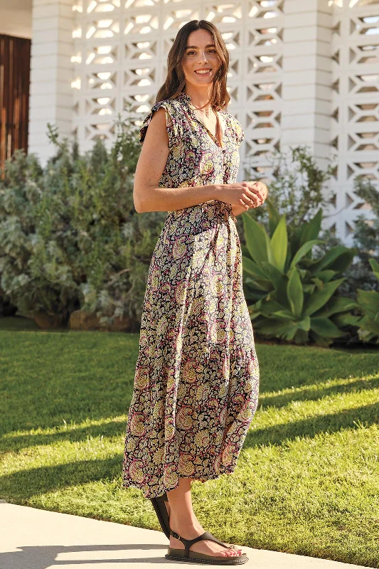Formal wedding guest dresses with sequins and embellishments- -Frances Frill Dress