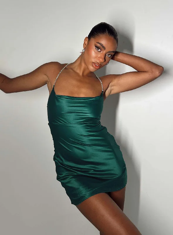 Party dresses with metallic accents and glitter for parties and celebrations to shine -Mazie Mini Dress Green Party dresses with metallic accents and glitter for parties and celebrations to shine -Mazie Mini Dress Green
