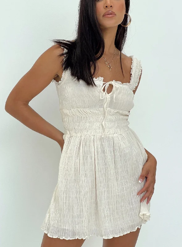Party dresses with unique cultural influences and traditional styles for cultural identity and heritage -Peyton Mini Dress Cream Party dresses with unique cultural influences and traditional styles for cultural identity and heritage -Peyton Mini Dress Cream