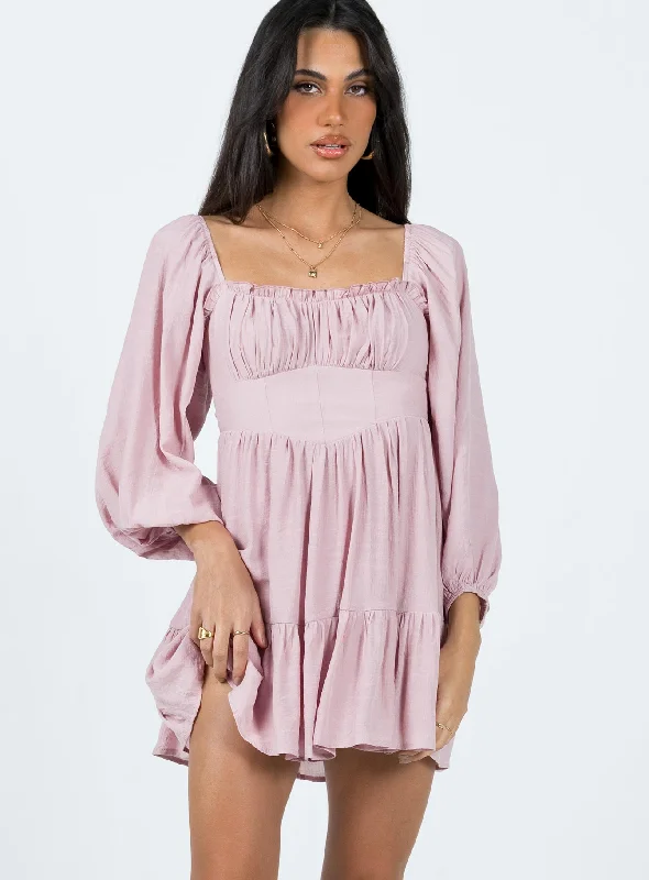 Birthday dresses with unique cultural influences and traditional styles for cultural identity and heritage -Ethan Long Sleeve Mini Dress Pink Birthday dresses with unique cultural influences and traditional styles for cultural identity and heritage -Ethan Long Sleeve Mini Dress Pink