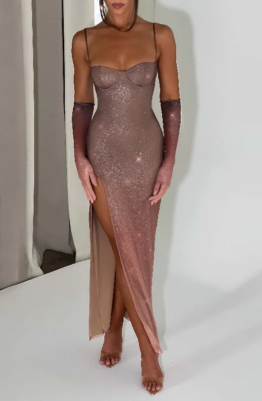 Party dresses with unique accessories and embellishments for special occasions and events to stand out and shine -Trixie Maxi Dress - Sparkle Ombre Print Party dresses with unique accessories and embellishments for special occasions and events to stand out and shine -Trixie Maxi Dress - Sparkle Ombre Print