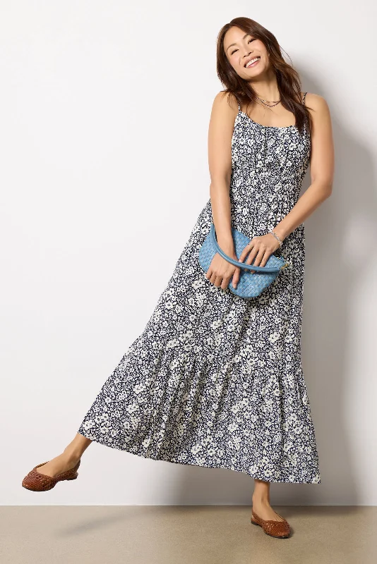 How to pair a wedding guest dress with a shawl or cover-up- -Toluca Ynez Floral Maxi Dress