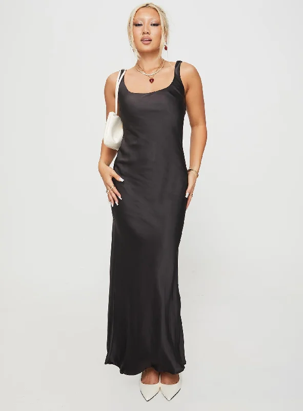 Birthday dresses with sustainable materials and innovative technology integration for modern style -Penelopy Bias Cut Maxi Dress Black Birthday dresses with sustainable materials and innovative technology integration for modern style -Penelopy Bias Cut Maxi Dress Black