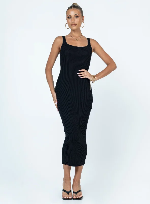 Formal corset dresses with sophisticated designs and luxurious fabrics for formal galas and high-end events -Gracie Knit Midi Dress Black Formal corset dresses with sophisticated designs and luxurious fabrics for formal galas and high-end events -Gracie Knit Midi Dress Black