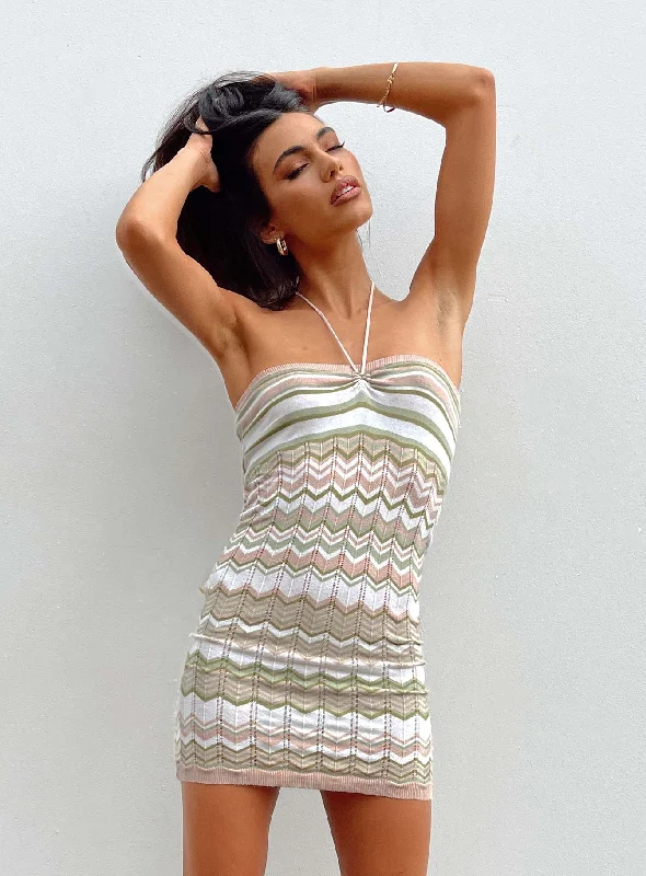 Corset dresses with eco-friendly materials and sustainable production for environmental responsibility and awareness -Ariella Mini Dress Green