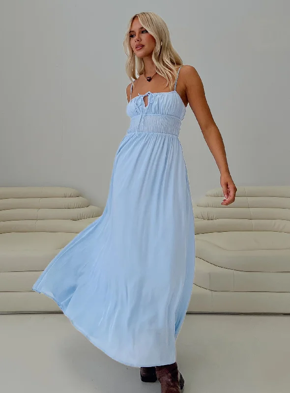 Birthday dresses with convertible necklines and sleeves for versatility and styling flexibility -Jersie Maxi Dress Blue Birthday dresses with convertible necklines and sleeves for versatility and styling flexibility -Jersie Maxi Dress Blue