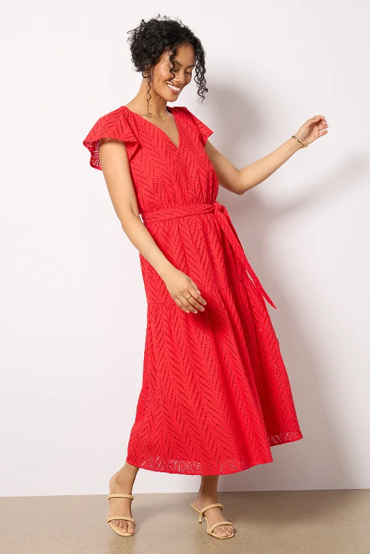 Wedding guest dresses for evening receptions in the summer- -Daisy Eyelet Dress