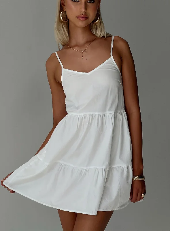 Formal party dresses with sophisticated designs and luxurious fabrics -Zorion Mini Dress White Formal party dresses with sophisticated designs and luxurious fabrics -Zorion Mini Dress White
