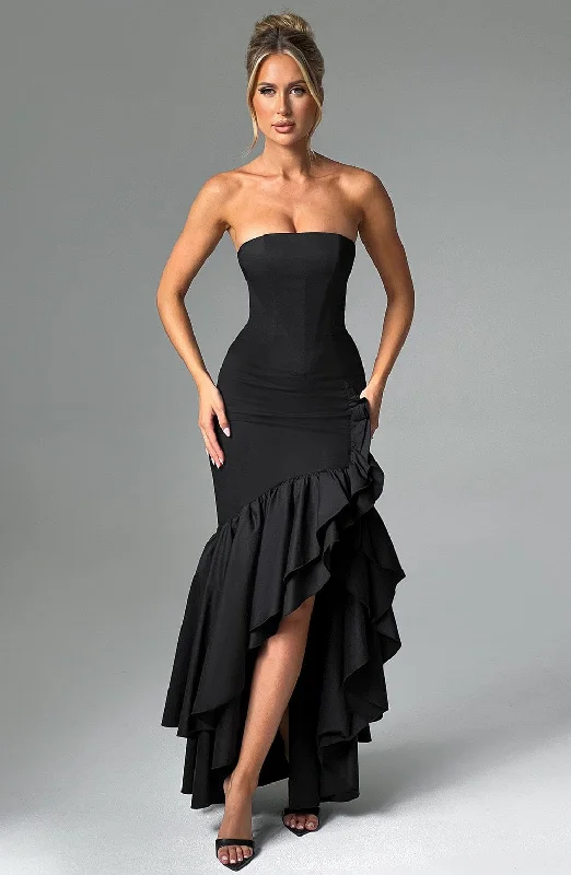 Prom dresses for formal events with sophisticated styles and luxurious fabrics for elegance -Angelina Maxi Dress - Black Prom dresses for formal events with sophisticated styles and luxurious fabrics for elegance -Angelina Maxi Dress - Black