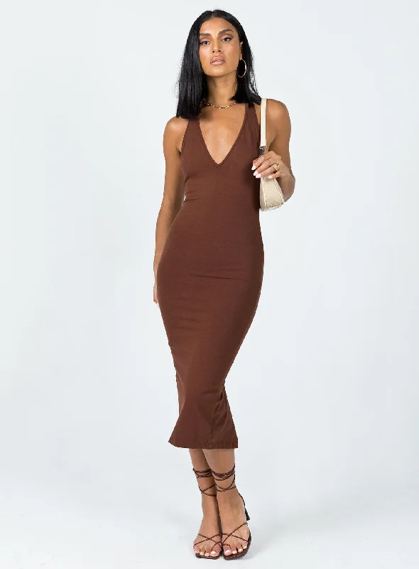 Formal corset dresses for formal galas with unique cultural influences -Aditya Midi Dress Brown Formal corset dresses for formal galas with unique cultural influences -Aditya Midi Dress Brown