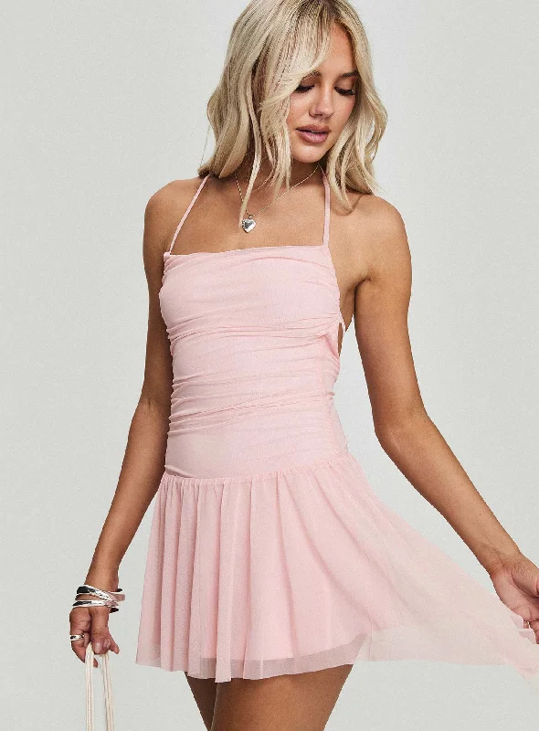 Birthday dresses with smart health monitoring features and wellness focus for health-conscious individuals -Helion Mini Dress Pink Birthday dresses with smart health monitoring features and wellness focus for health-conscious individuals -Helion Mini Dress Pink