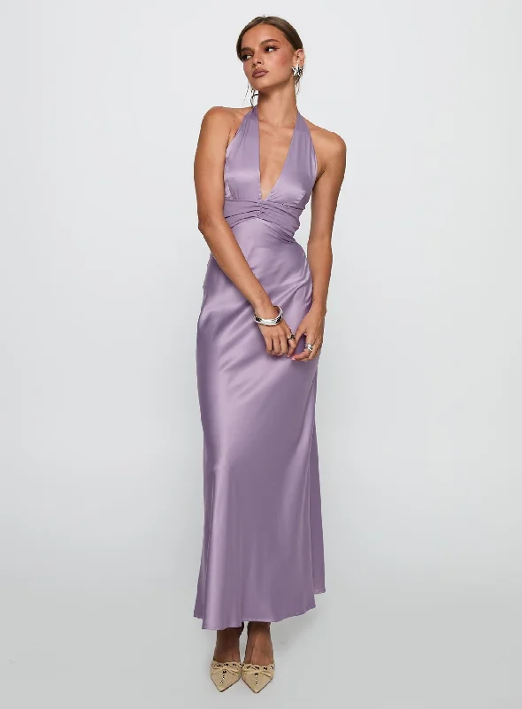 Prom dresses with smart health monitoring features for wellness and self-care during special events -Rousseau Halter Maxi Dress Mauve Prom dresses with smart health monitoring features for wellness and self-care during special events -Rousseau Halter Maxi Dress Mauve