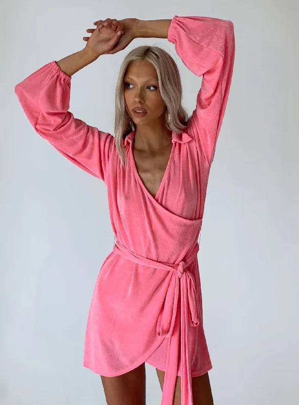 Party dresses for formal events with convertible sleeves and necklines -Party Time Mini Dress Pink Party dresses for formal events with convertible sleeves and necklines -Party Time Mini Dress Pink