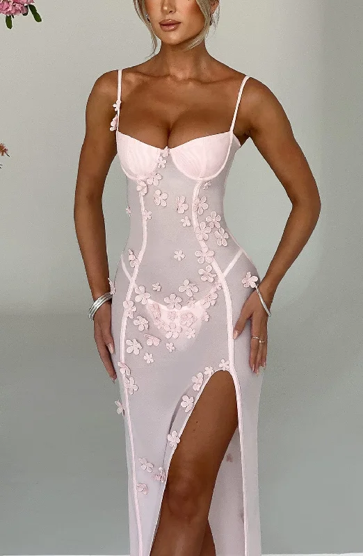 Formal party dresses for formal galas with unique cultural influences -Dalary Maxi Dress - Blush