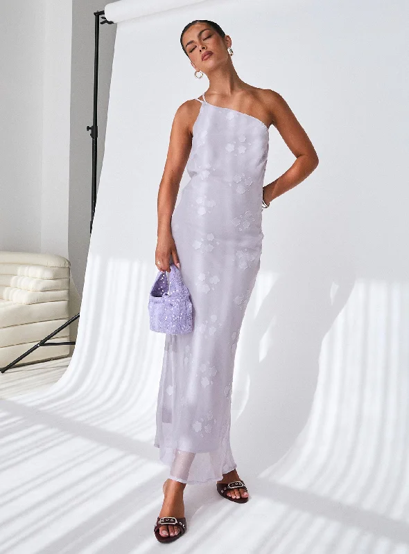 Prom dresses with convertible necklines and sleeves -Jazmira One Shoulder Maxi Dress Lilac Prom dresses with convertible necklines and sleeves -Jazmira One Shoulder Maxi Dress Lilac