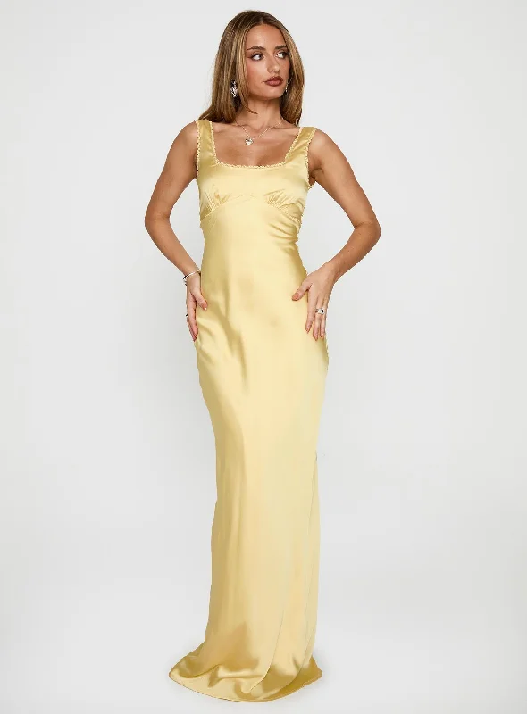 Prom dresses for plus-size women with flattering silhouettes -Dasha Maxi Dress Lemon