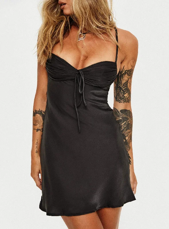 Birthday dresses with convertible necklines and sleeves for versatility and styling flexibility -Glendon Mini Dress Black Birthday dresses with convertible necklines and sleeves for versatility and styling flexibility -Glendon Mini Dress Black
