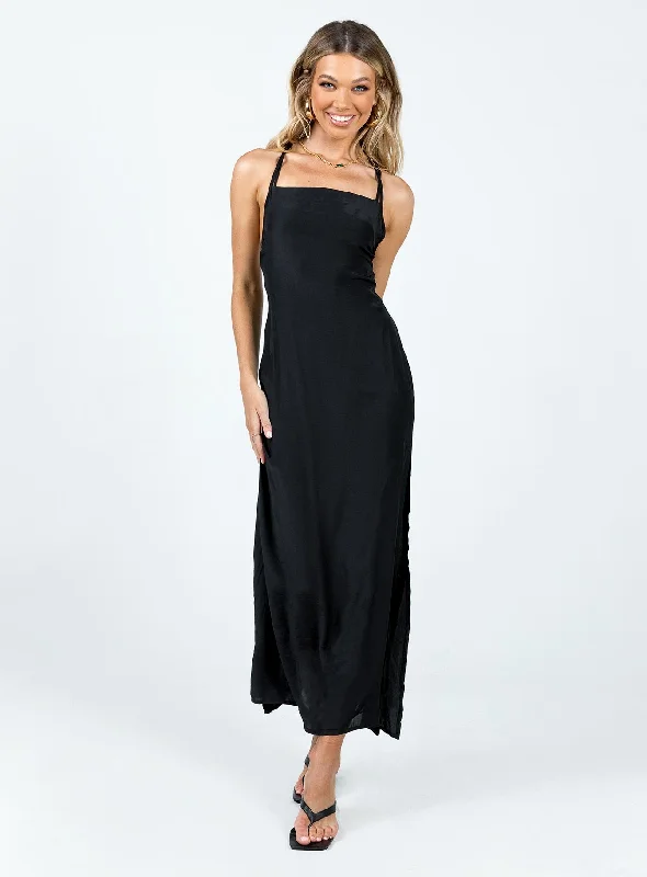 Birthday dresses for formal events with elegant silhouettes and vintage-inspired styles for a timeless and refined look -Centomo Maxi Dress Black Birthday dresses for formal events with elegant silhouettes and vintage-inspired styles for a timeless and refined look -Centomo Maxi Dress Black