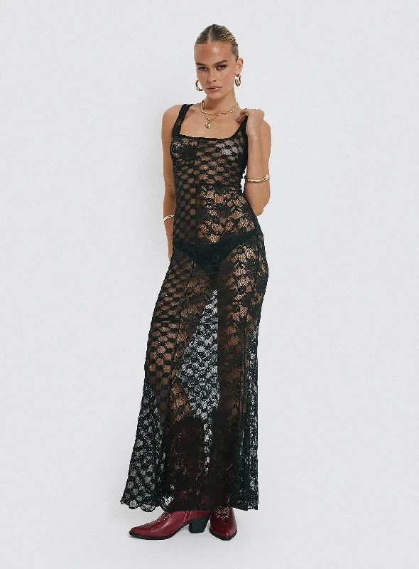 Party dresses with unique accessories and embellishments for special occasions -Zhara Lace Dress Black Party dresses with unique accessories and embellishments for special occasions -Zhara Lace Dress Black