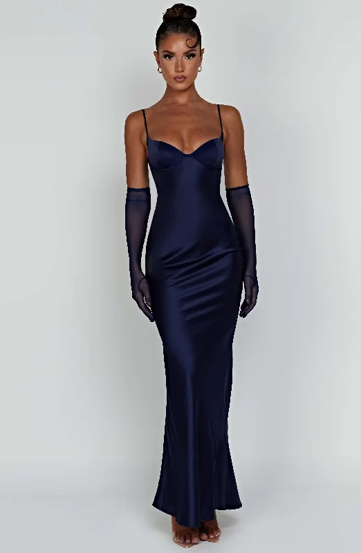 Prom dresses for plus-size women with supportive and flattering silhouettes for confidence and style -Athena Maxi Dress - Navy Prom dresses for plus-size women with supportive and flattering silhouettes for confidence and style -Athena Maxi Dress - Navy