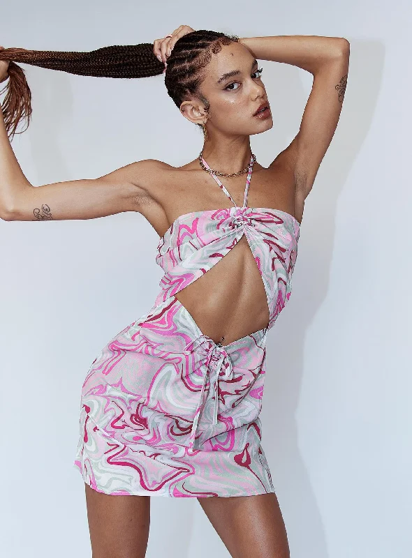 Formal corset dresses with sophisticated designs -Dixie Mini Dress Pink