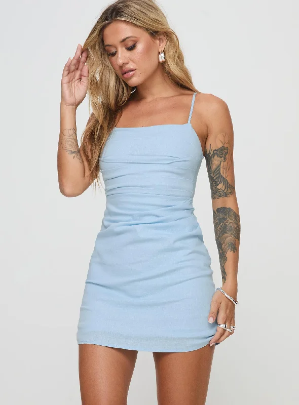 Birthday dresses with smart health monitoring features and wellness focus for health-conscious individuals -Doris Mini Dress Blue Birthday dresses with smart health monitoring features and wellness focus for health-conscious individuals -Doris Mini Dress Blue