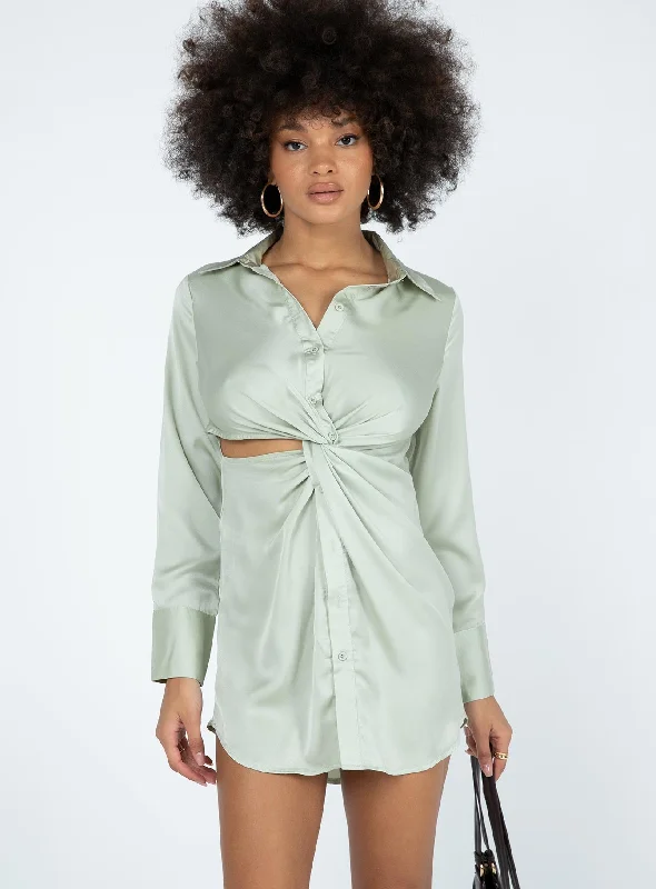 Party dresses for formal events with smart temperature regulation and comfort for optimal relaxation -Sari Mini Dress Green Party dresses for formal events with smart temperature regulation and comfort for optimal relaxation -Sari Mini Dress Green