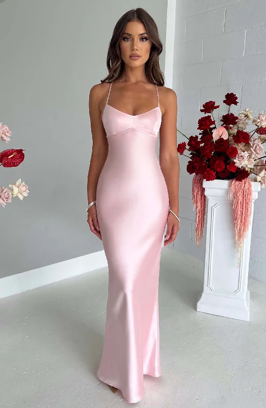 Bridesmaid dress preservation kits post-wedding- -Malika Maxi Dress - Blush