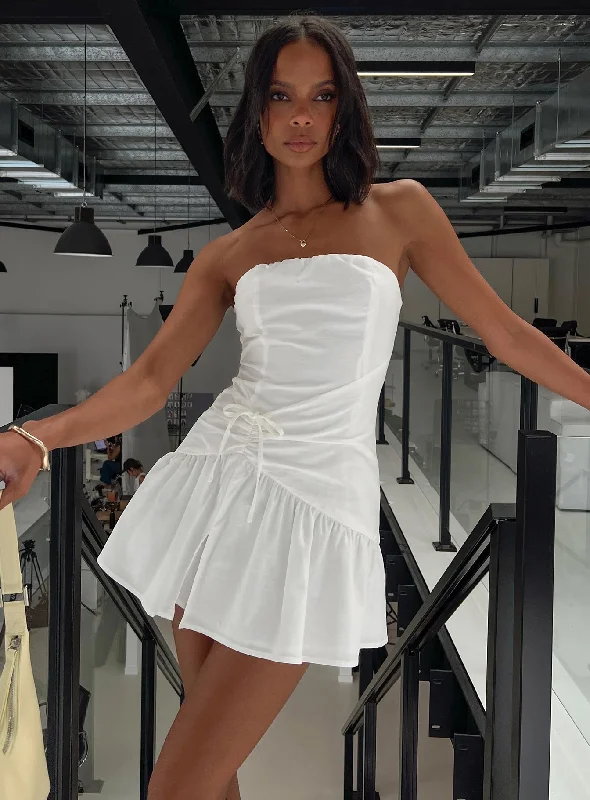 Reusable graduation dresses that can be worn for other formal events- -Archetype Strapless Mini Dress White Reusable graduation dresses that can be worn for other formal events- -Archetype Strapless Mini Dress White